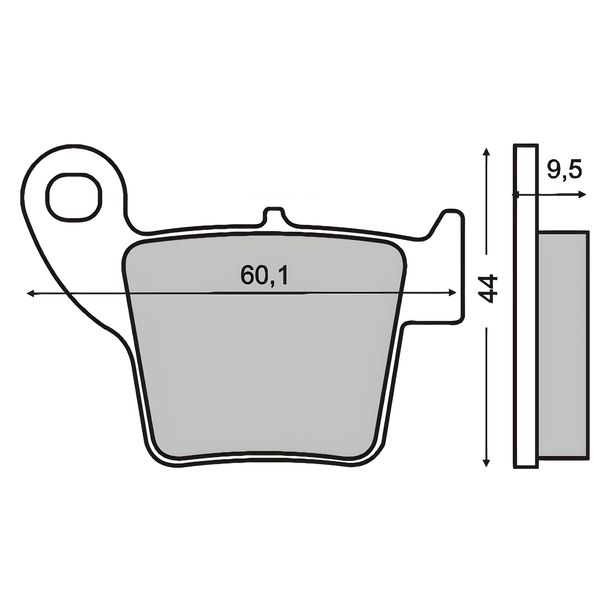 Bremsbeläge hinten RMS für Honda CR 125-250ccm / CRE 450ccm