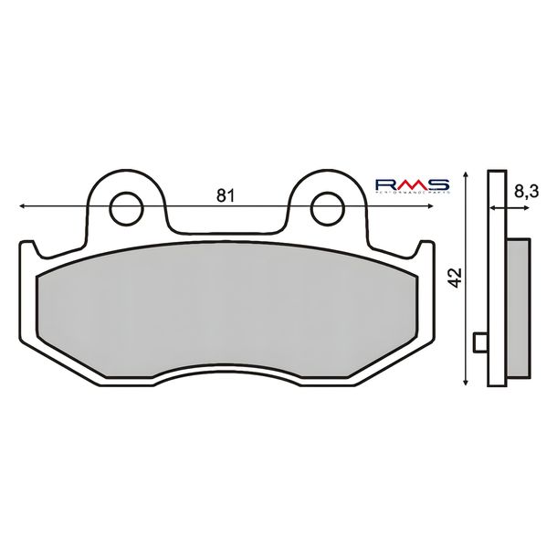Bremsbeläge hinten RMS organisch für Suzuki Burgman 250-400ccm