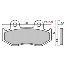 Brzdové destičky zadní RMS organické pro Suzuki Burgman 250-400ccm