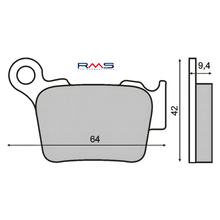 Pastilhas de Freio RMS para Cross Husqvarna CR 125-250ccm