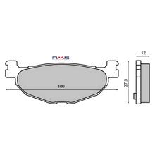 pastillas de freno traseras RMS orgánicas para Yamaha Majesty 400ccm/T-max 500cc