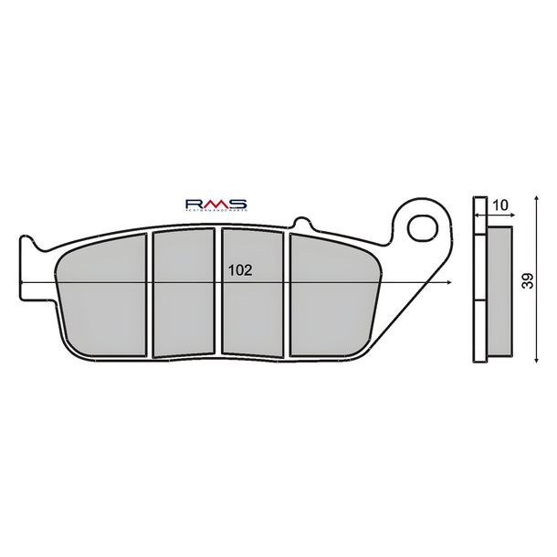 Not homologated organic front brake pads Kymco X-Citing 250-500cc 2005>