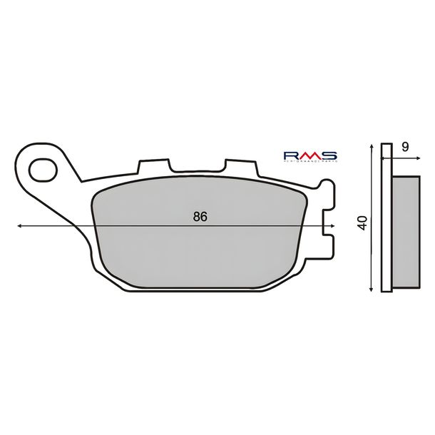 pastiglie freno posteriori RMS per Honda CBR 600 F
