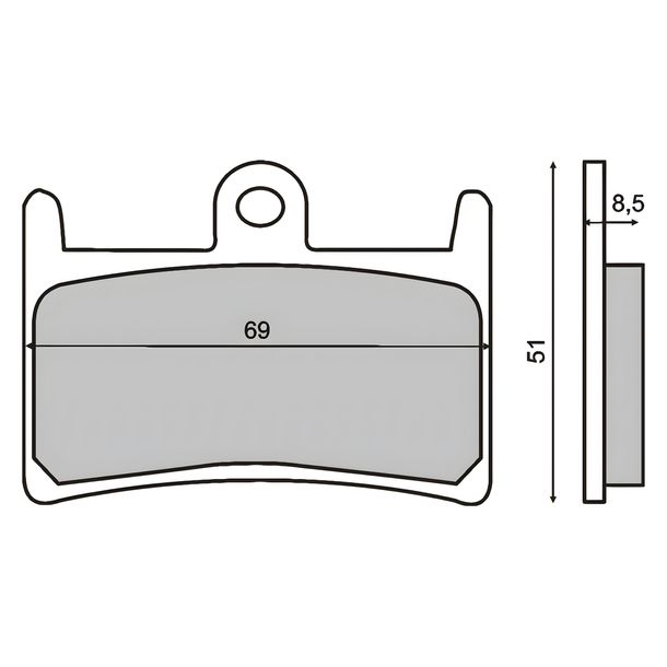 RMS voorremblokken voor Yamaha 250 T-Max 2008-11