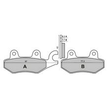 Pastilhas de Freio Dianteiras RMS orgânicas para Yamaha TZR 50-125ccm