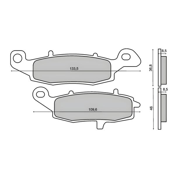 Bremsbeläge vorne RMS für Kawasaki ZR-7 750ccm