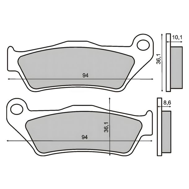 plaquettes de frein arrière RMS pour BMW 850-1200cc