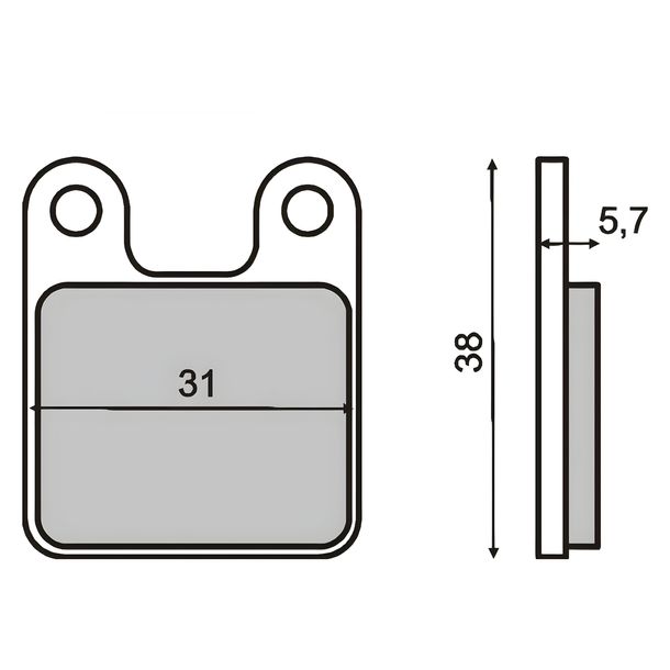 Front and rear brake pads minimoto Polini
