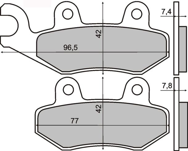 Bremsbeläge vorne RMS für ATV Suzuki Bj. 1998-2000