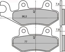 RMS voorremblokken voor Suzuki ATV 1998-2000