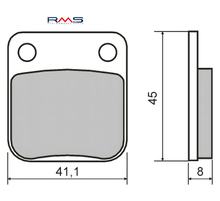pastiglie freno posteriori RMS per Honda CG 125cc anno 2004>