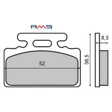 Bremsbeläge vorne RMS nicht homologiert organisch für SYM Mio 50ccm