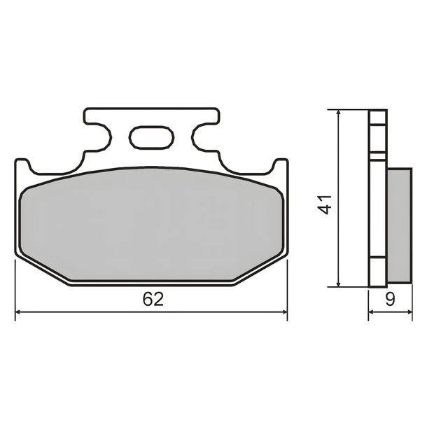 Bremsbeläge hinten RMS für Yamaha DT 125 X Supermotard