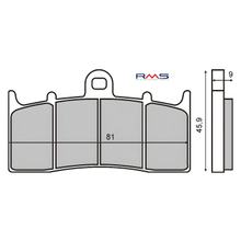 Klocki hamulcowe przednie RMS do BMW R 1150 R / Kawasaki ZRX 400ccm