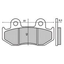 Bremsbeläge hinten RMS für Suzuki Burgman 250ccm