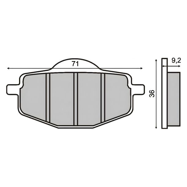 pastillas de freno delanteras RMS para Yamaha Fly One 50cc