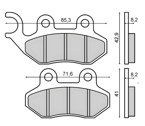 Bremsbeläge vorne RMS für Sym 125ccm Brembo System