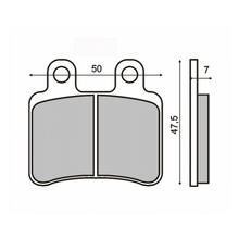 pastillas de freno traseras RMS orgánicas para Peugeot Elyseo 125-150cc