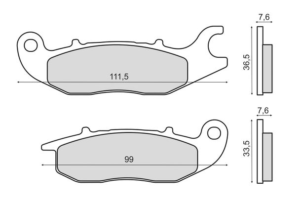 Bremsbeläge vorne RMS für Honda CBR 125 R