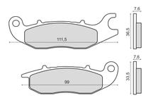 Brzdové destičky přední RMS pro Honda CBR 125 R