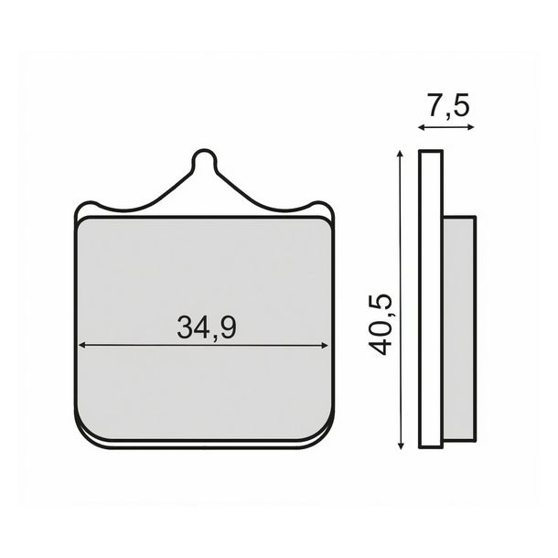 Organic front brake pads Bmw G 450 Smr 2009>