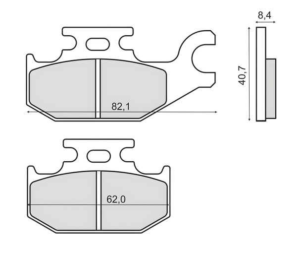 Bremsbeläge vorne RMS links für Suzuki ATV LT-A 450ccm Bj. 2007>