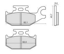 RMS linker voorremblokken voor Suzuki ATV LT-A 450cc modeljaar 2007>