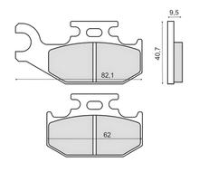 RMS voorremblokken voor Suzuki King Quad 700cc bouwjaar 2005>