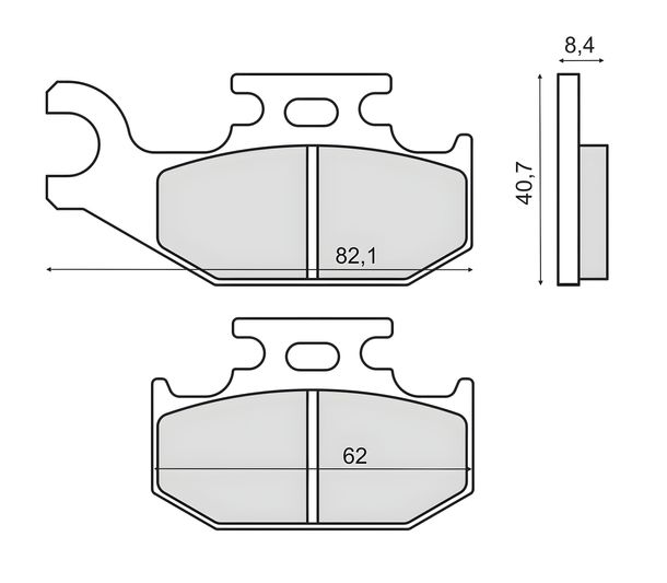 Bremsbeläge vorne RMS rechts für Suzuki ATV LT-A 450ccm Bj. 2007>