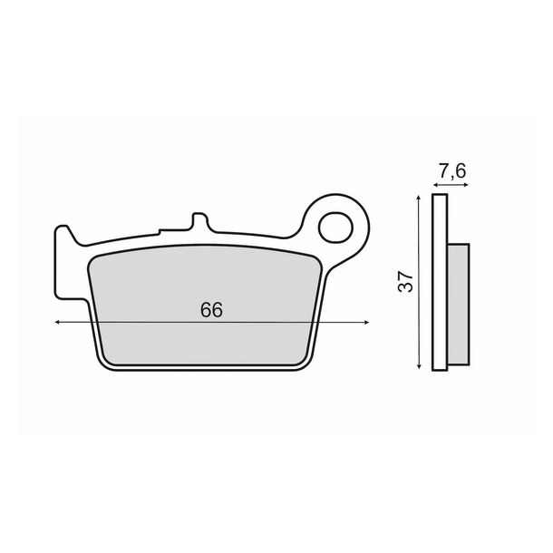 Organic rear brake pads Beta Alp 4t 125cc