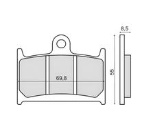 Pastilhas de Freio Dianteiras RMS orgânicas para Yamaha TZ 125ccm