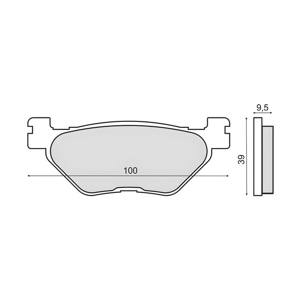 plaquettes de frein arrière RMS organiques pour Yamaha TDM 900cc
