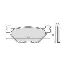 Pastilhas de Freio Traseiras RMS orgânicas para Yamaha TDM 900ccm