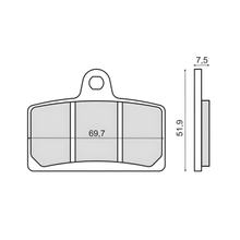 Pastilhas de Freio Traseiras RMS orgânicas para Peugeot XR 7 50ccm Ano. 2008>