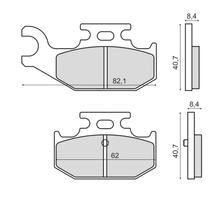 RMS achterremblokken voor Yamaha YXR 660 Rhino 4x4