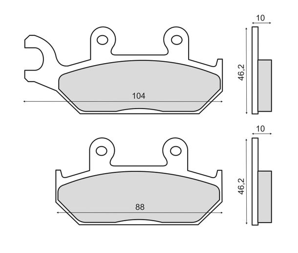 Bremsbeläge vorne RMS für Yamaha XT600 Tenerè