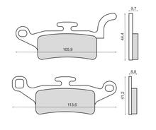 Brzdové destičky přední RMS organické pro Yamaha yw 125 Bws Bj. 2010>