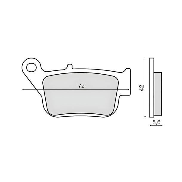 Bremsbeläge hinten RMS für Yamaha YP R 250 X-Max