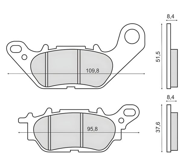 Bremsbeläge vorne RMS für Yamaha T 135 Crypton