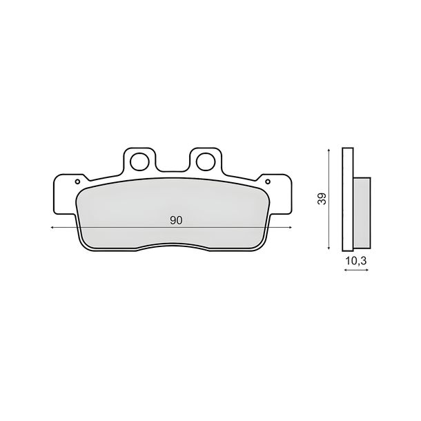 Organic front brake pads Yamaha Nxc Cygnus 125cc