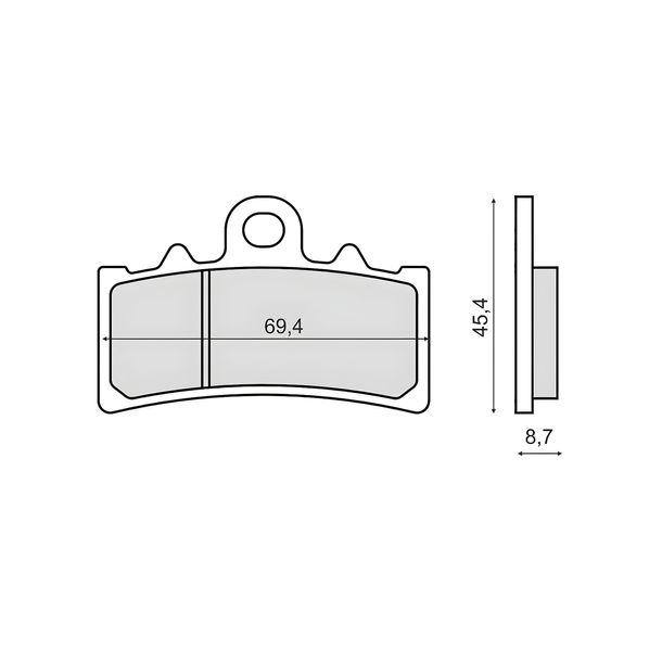 plaquettes de frein avant RMS pour KTM Duke 125cc
