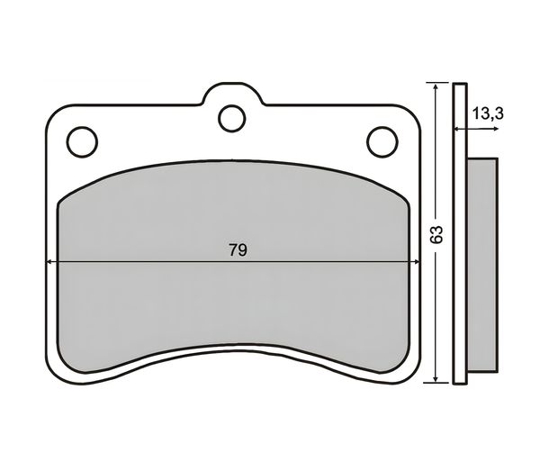 Organic front brake pads Piaggio Porter 1000-1300cc (2pcs)
