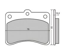 Pastilhas de Freio RMS, 2 unidades para Piaggio Porter 1000-1300ccm