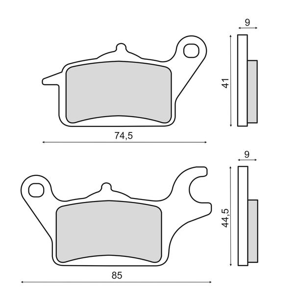 Organic front brake pads Yamaha 125 2014