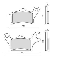 Pastilhas de Freio Dianteiras RMS para Yamaha 125 Ano 2014