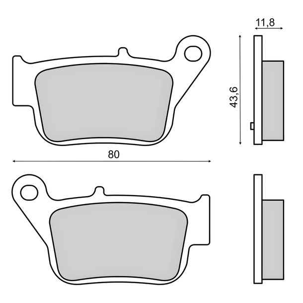 Bremsbeläge hinten RMS für Sym 600cmm Bj. 2014