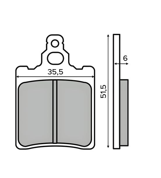 plaquettes de frein RMS pour système Brembo
