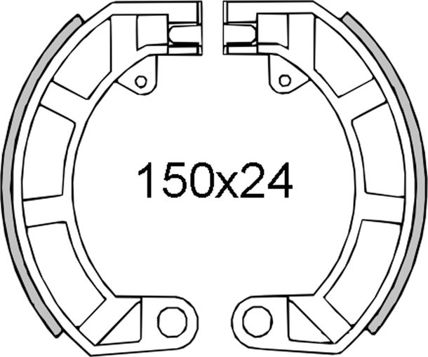 Ganasce freno posteriori RMS per Piaggio Vespa 50ccm/Vespa ET3/Primavera 125cc, 2100492