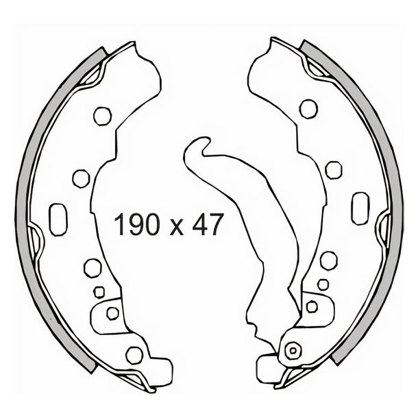 REARFRONT BRAKE JAW SET APE TMP602