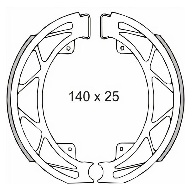 MÂCHOIRES DE FREIN ARRIÈRE RMS POUR PIAGGIO LIBERTY 50cc 1997>